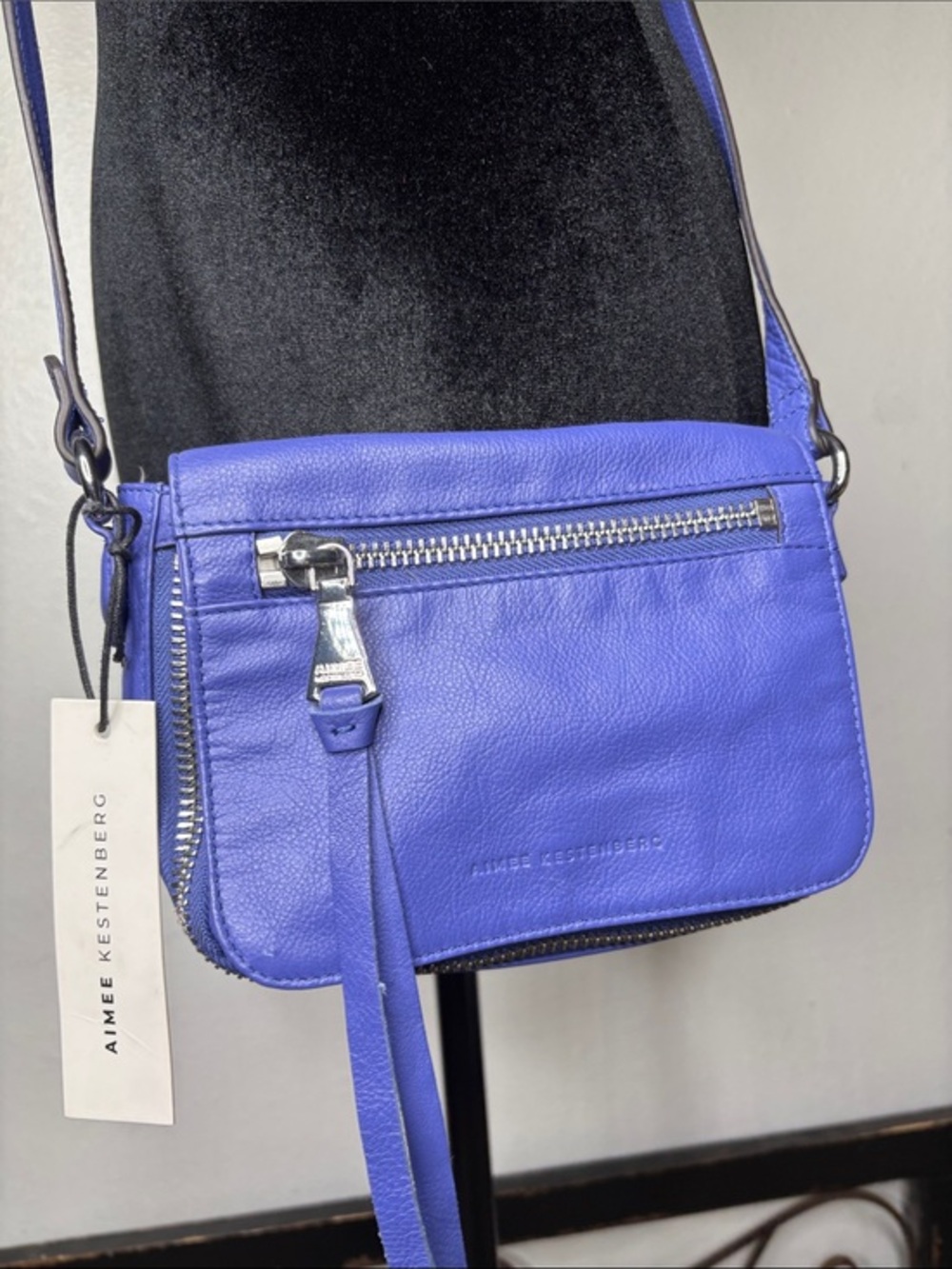 NWT Aimee Kestenberg Sorrento Mini Crossbody Bag in Blue Iris